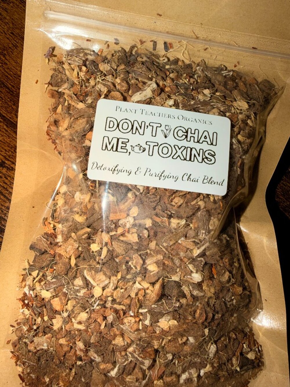 10 TEA BAGS Don’t Chai Me, Toxins: Detoxifying Herbal Chai Small (10 TEA BAGS)